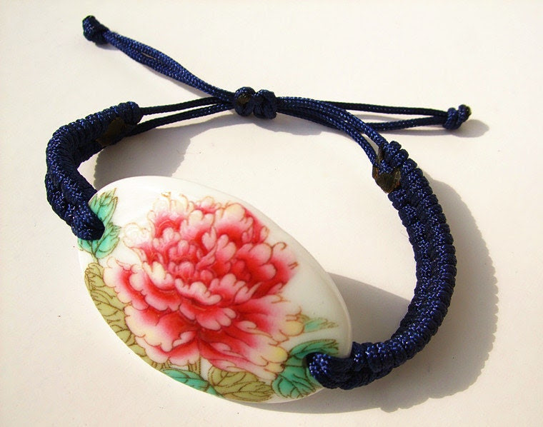Ceramic Bracelet Jewelry,Original Hand-braided Broken China Bracelet,Adjustable Dark Blue Wristband - dermusensohn2000 Ceramic Bracelet Jewelry,Original Hand-braided Broken China Bracelet,Adjustable Dark Blue Wristband - dermusensohn2000