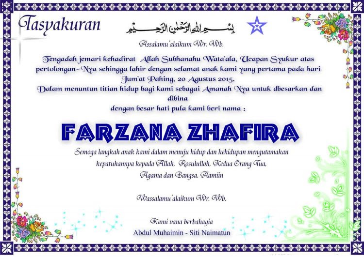 Ucapan Aqiqah Islami Gambar Mo