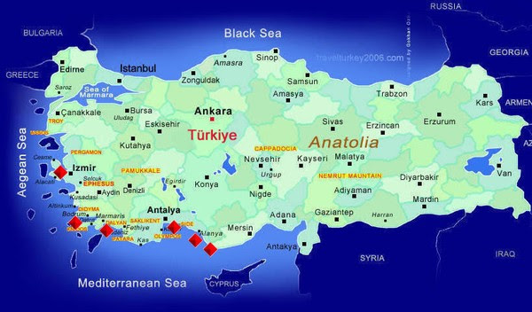 Turkiet Side Karta | Karta