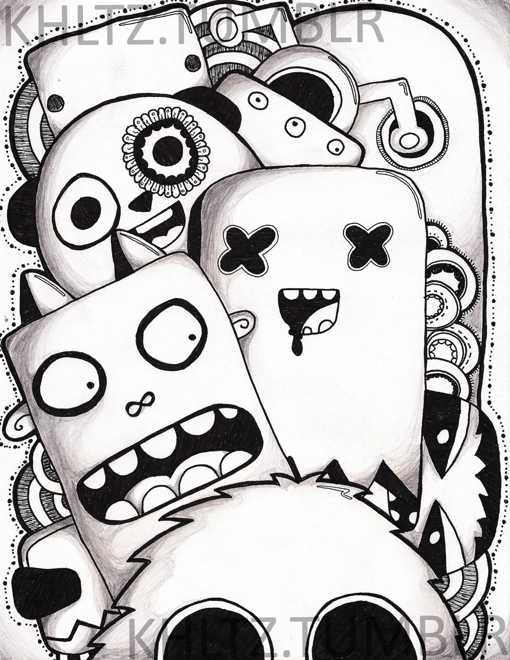 Gambar Doodle Kartun Keren Berwarna | Inapg Id