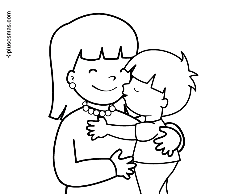 Dibujos Familia Papa Y Mama Para Colorear - Para Colorear Para Niños