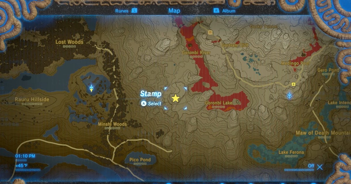 Loz Botw Memories Map