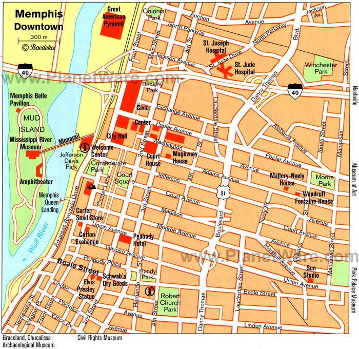 Memphis Map And Tourist Guide | Island Maps