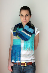 Garter Stitch scarf - Knit with TFA Yellow Label scraps