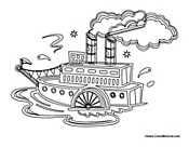 Download 142+ Steamship Steamboat For Kids Transportation Boat Coloring