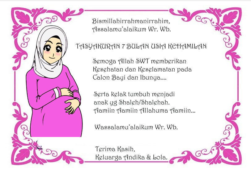 Contoh Undangan 4 Bulanan Kehamilan doc