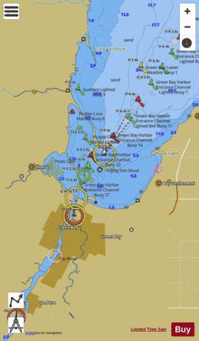 26 Bay Of Green Bay Fishing Map - Maps Database Source
