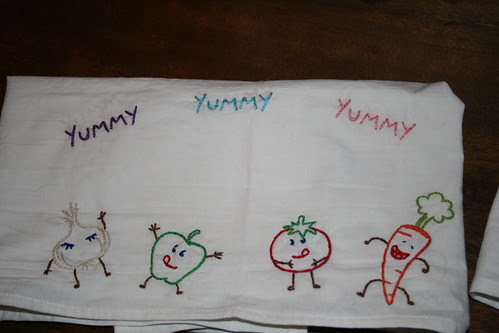 "veggies" dishcloth