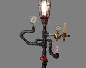 A custom-made steampunk lamp - PipeLightArt
