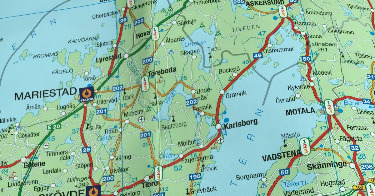 Karta över Vättern | Göteborg Karta