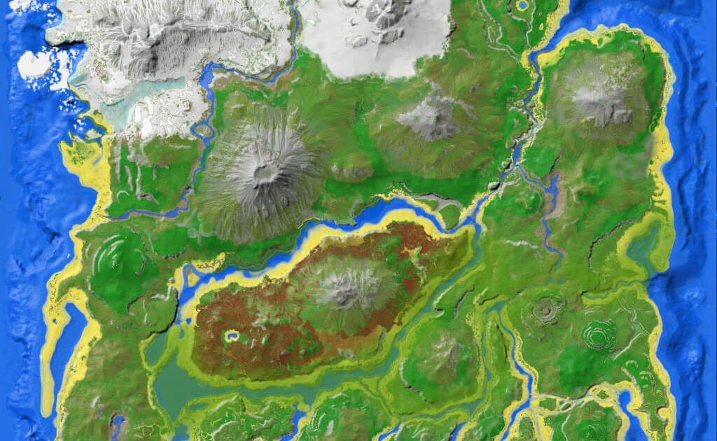 Ark Survival Crystal Isles Map