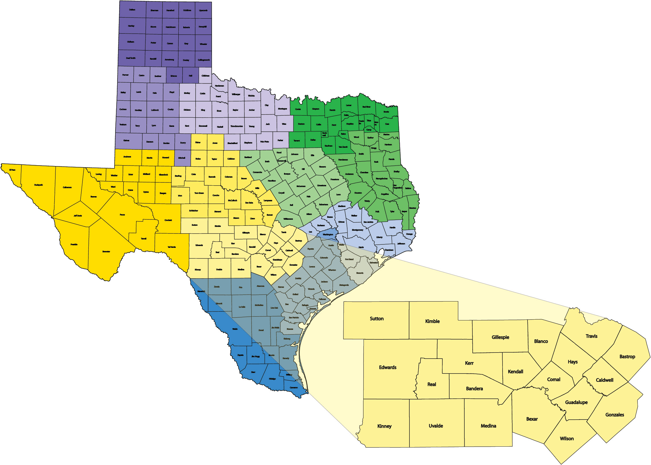 Texas Ffa Area Map  Draw A Topographic Map