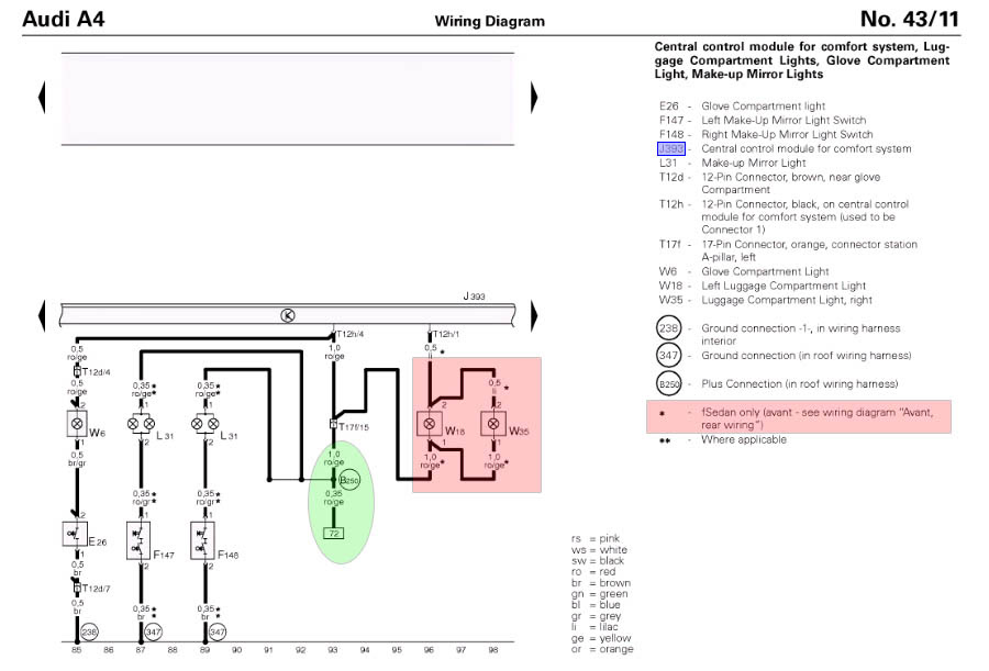 Audi A3 Door Wiring Diagram