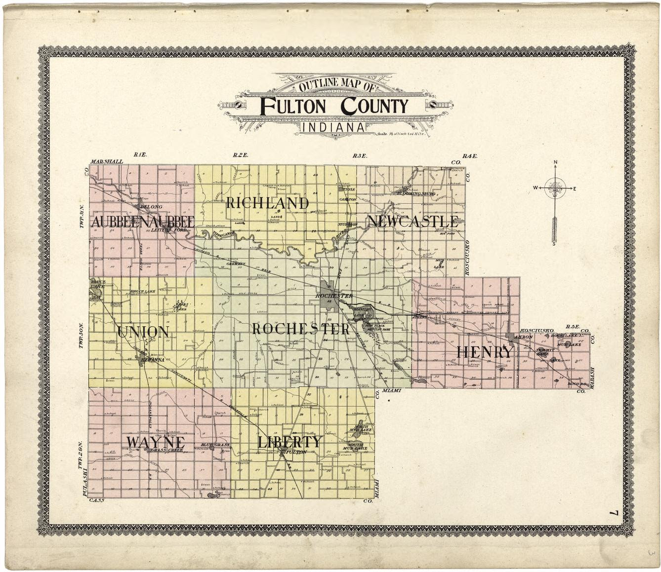 Fulton County Indiana Map - Oconto County Plat Map
