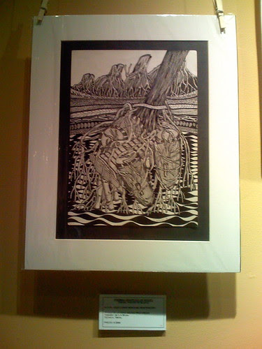 Montaño's ink drawing