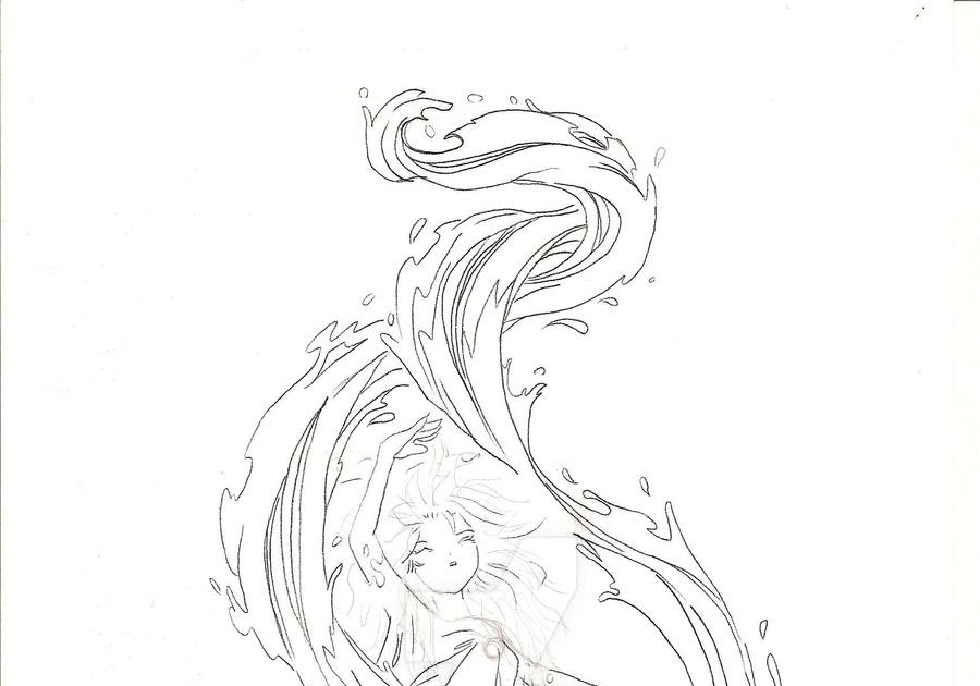 Anime Drawing Water Bender Outline / Waterbending in the sunset by ...