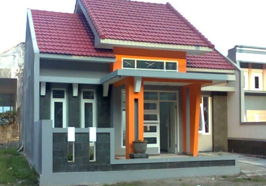 36 Rumah minimalis sederhana cat merah