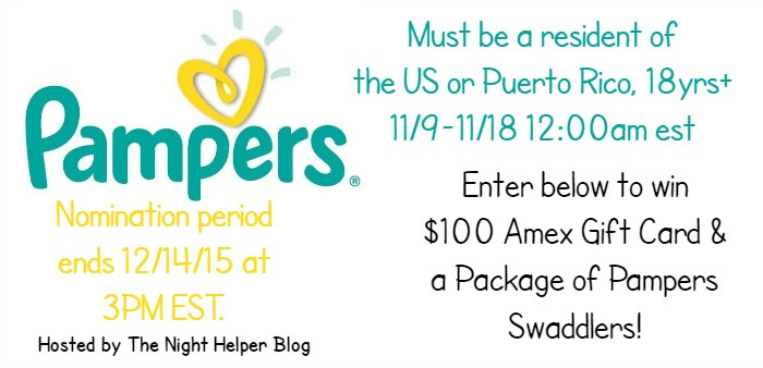 $100 Amex GC +Pkg Pampers Swaddlers Giveaway