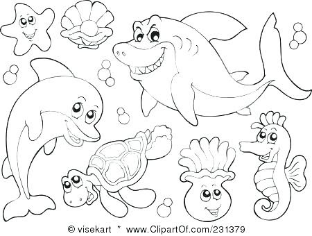 Baby Sea Animals Coloring Pages - 76+ Popular SVG Design