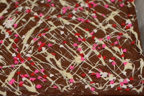 Mexican Chocolate Valentine's Brownies