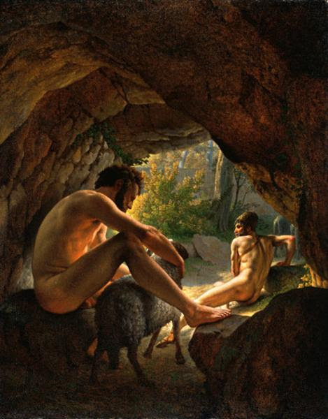 Ulises que huyen de la cueva de Polifemo - Eckersberg Christoffer Wilhelm