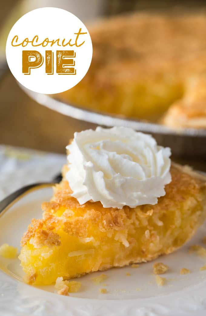 Coconut Pie - Good old-fashioned pie like grandma used to make. This mouthwatering dessert will melt in your mouth and be a hit with your family.