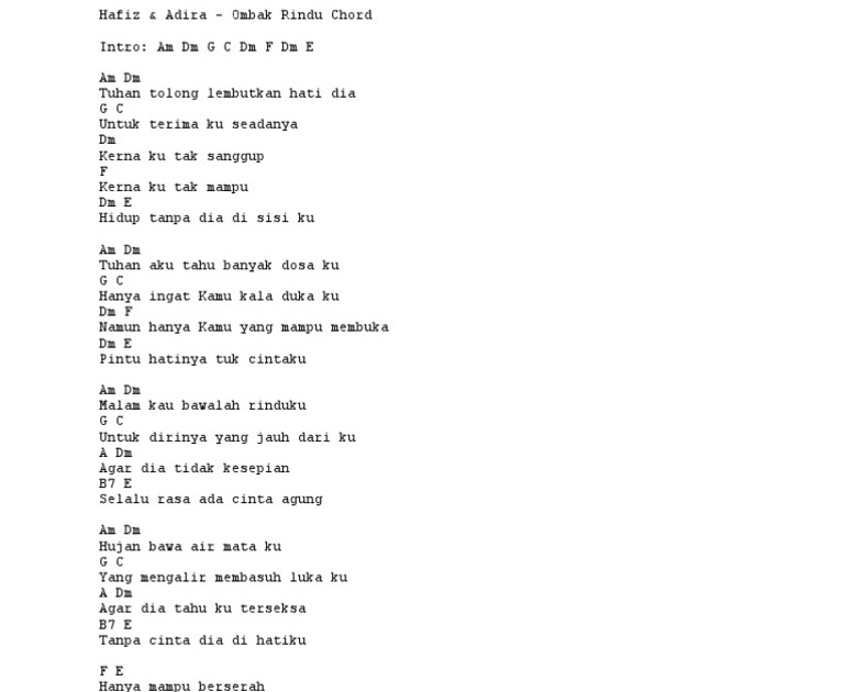 32++ Tuah air mata rindu chord info