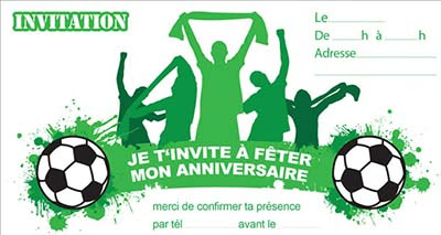 Carte D Invitation Anniversaire Gratuite Football Coleteremelly Blog