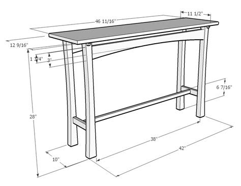 Woodworking Plans For Sofa Table