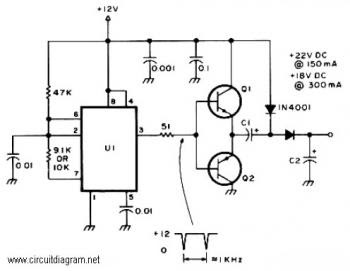 Voltage Doubler Circuit: 12VDC to 18VDC or 24VDC