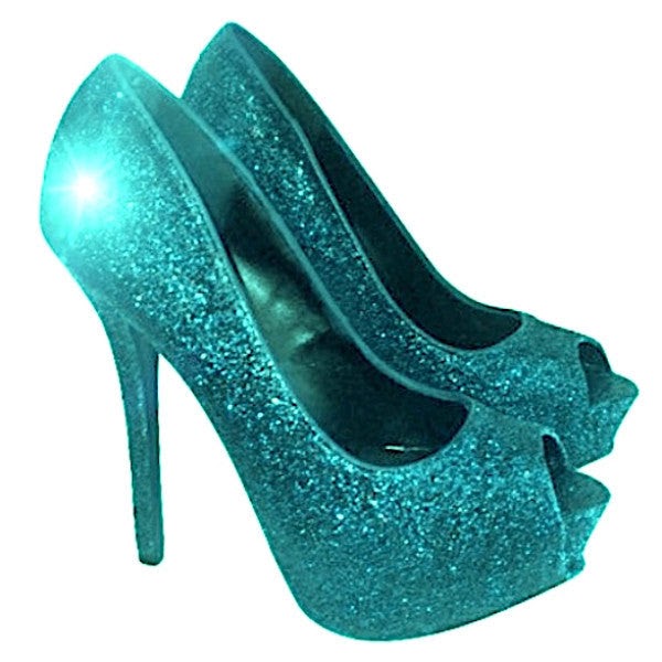 turquoise and blue shoes
