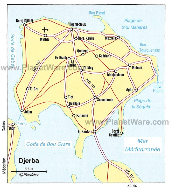 Djerba Mapa | Mapa