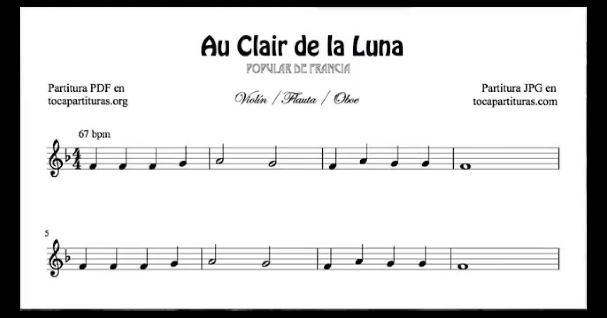 Au Clair De La Lune Flute A Bec Adindaaa: Au Clair De La Lune Flute