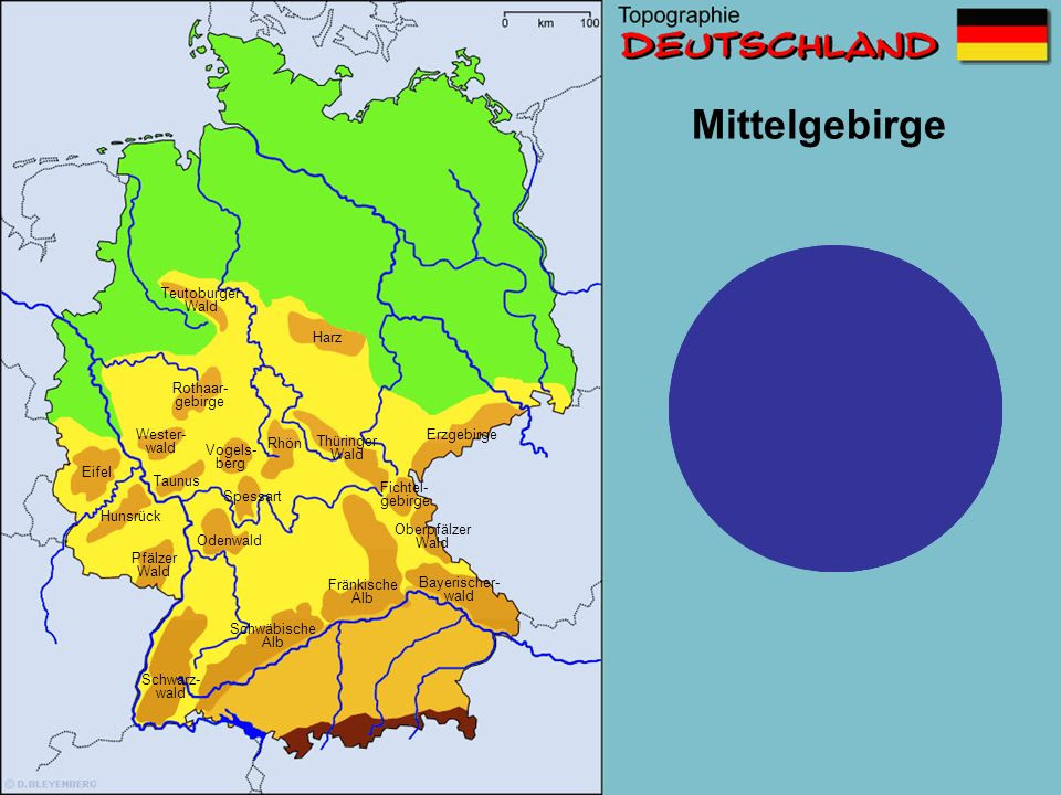 Deutschland Karte Gebirge
