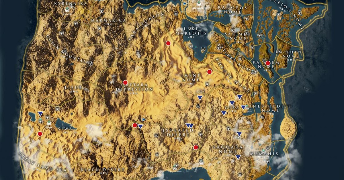 Assassins Creed Origins Steinkreise Karte | Karte