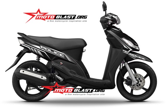 Konsep Terkini 16 Modifikasi Mio Sporty Hitam Doff