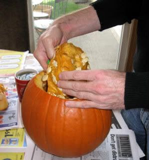 How to gut a pumpkin