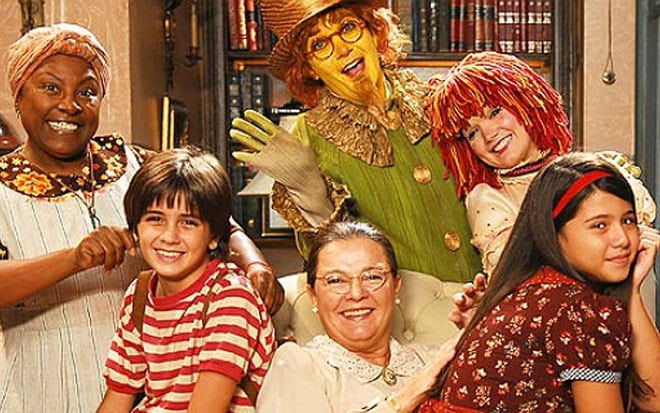 O elenco da última versão do Sítio do Picapau Amarelo, que terminou em 2007 na Globo - Divulgação/Globo