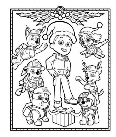 Paw Patrol Christmas Printable Coloring Pages / Worksheet Printable Drawings For Coloring