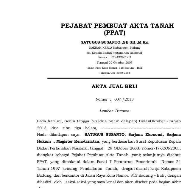 Contoh Surat Kuasa Jual Beli Tanah Malaysia - Contoh Hits