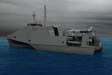 F-35b V/STOL Joint Strike Fighter embarked on offshore_combatant_vessel (artist's impression)
