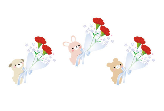 100 花束 渡す イラスト Free Illustration Material
