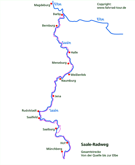 Saale Radweg Karte | Karte