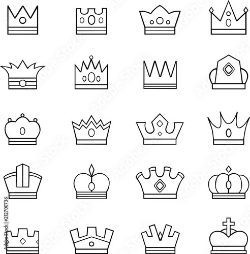 王冠 イラスト 白黒 無料の印刷可能なイラスト素材