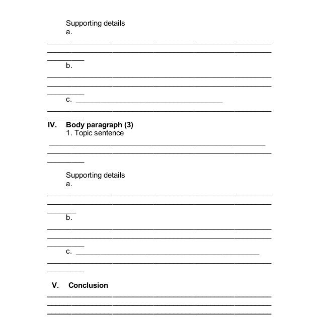Diagnostic essay outline image