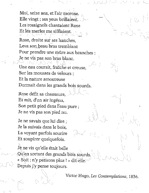 Exemple De Poème Lyrique Victor Hugo  Le Meilleur Exemple