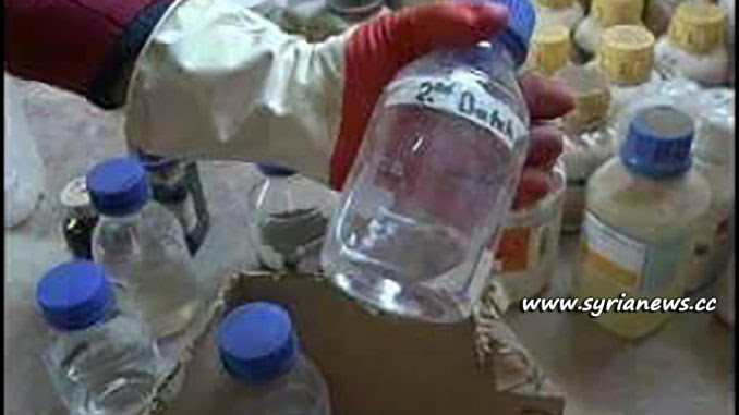 image-Chemical material found in eastern Homs