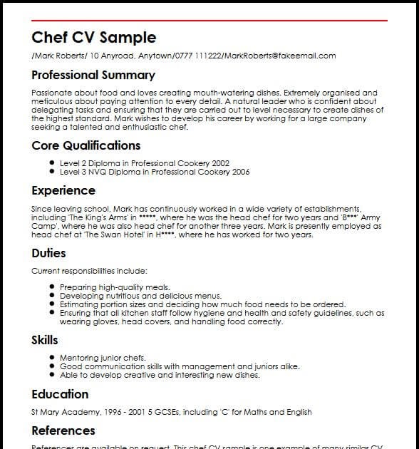 How To Write A Curriculum Vitae Example / 500 Cv Examples ...