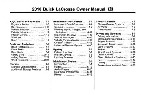 Download 2010 buick lacrosse owners manual Free eBooks PDF - CONNECTED