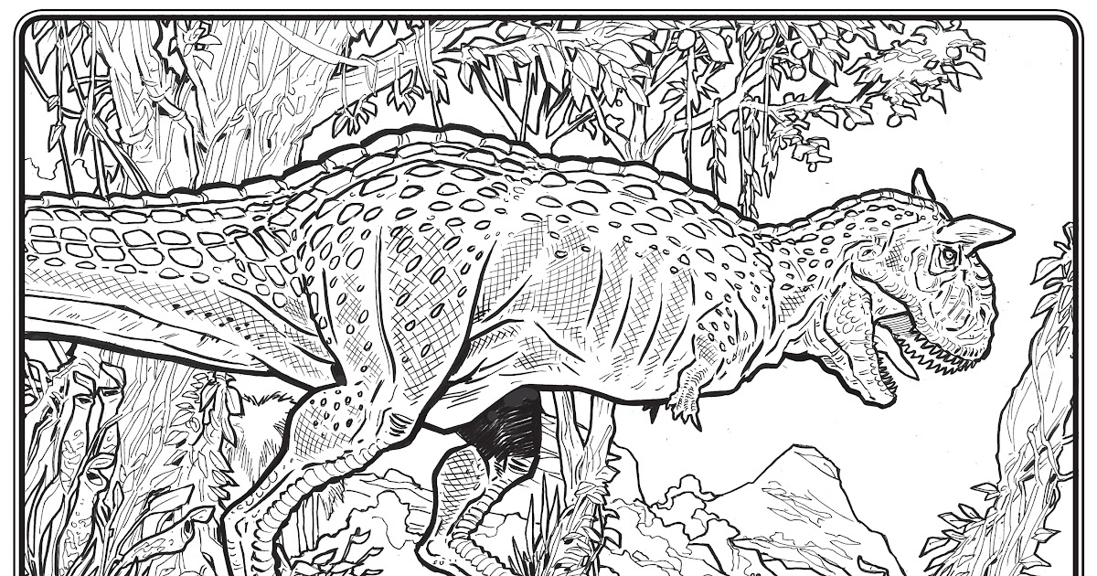 Carnotaurus Coloring Page ~ Jurassic Park Clipart Carnotaurus Jurassic